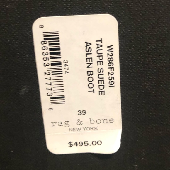 Rag & Bone Aslen Taupe Suede Boots. Retail $495. New In Box! Sz 9 - Picture 12 of 16